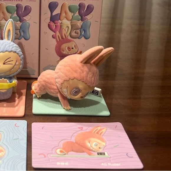 labubu Accessories - Pop Mart Labubu Lazy Yoga Figure - Ab Roller